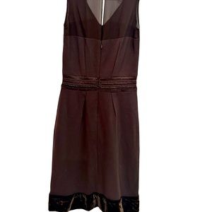 BCBG MaxAzria Vintage Brown Knit and velour dress Sz 0